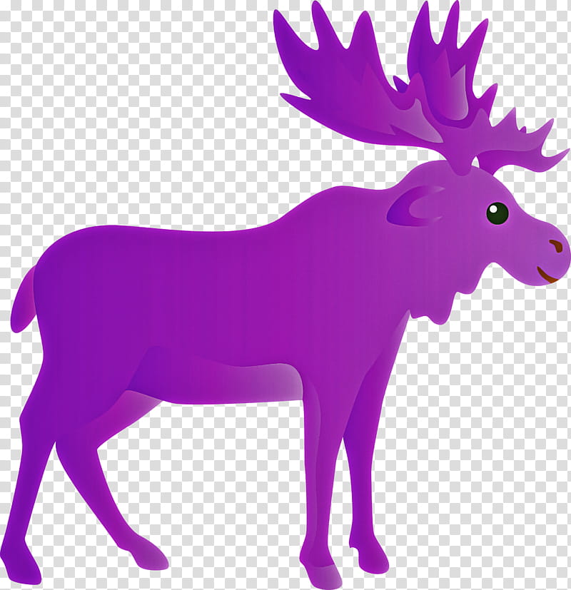 Reindeer, Watercolor Reindeer, Purple, Moose, Violet, Pink, Magenta, Animal Figure transparent background PNG clipart