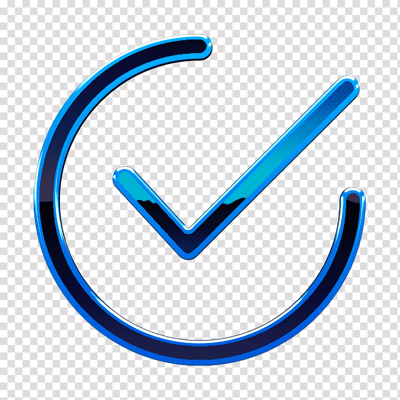 Tick icon Interface icon Check icon, Project, Production, Logistics, System, Quality Management, Implementation transparent background PNG clipart