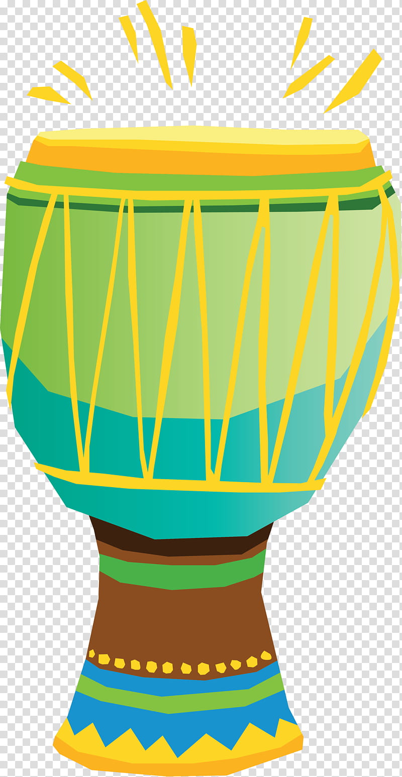Carnaval Carnival Brazilian Carnival, Hand Drum, Tomtom Drum, Yellow, Flowerpot, Line, Meter transparent background PNG clipart