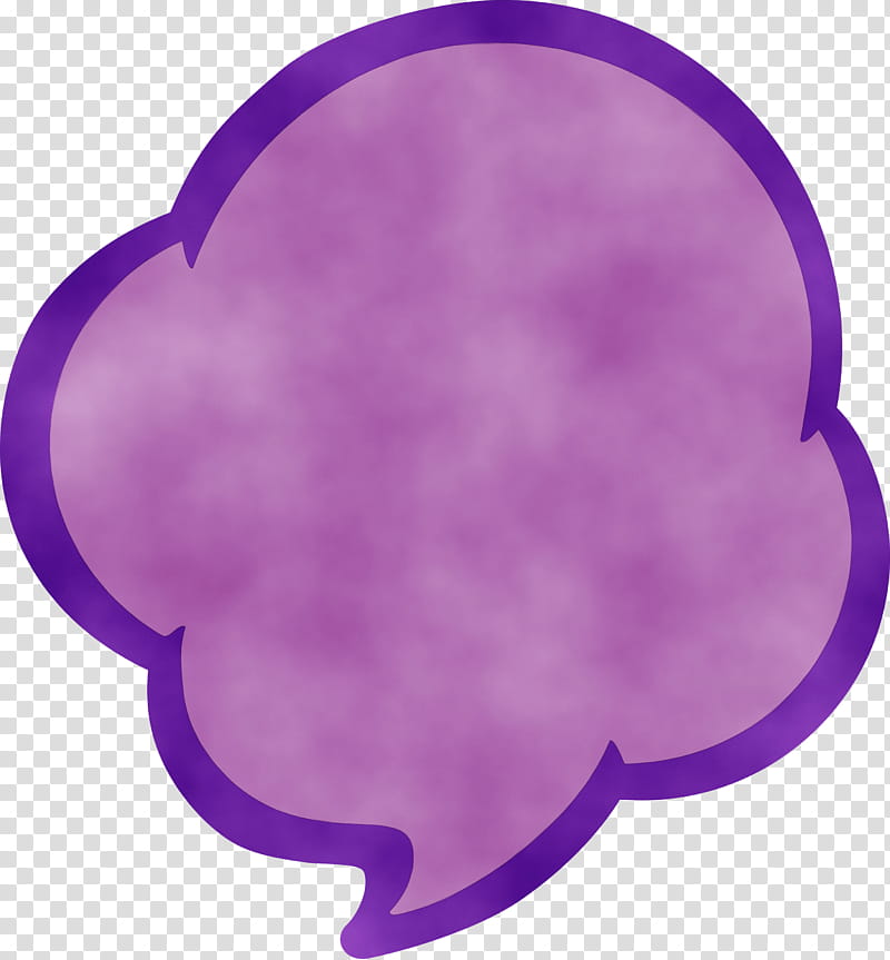 violet purple, Thought Bubble, Speech Balloon, Watercolor, Paint, Wet Ink transparent background PNG clipart