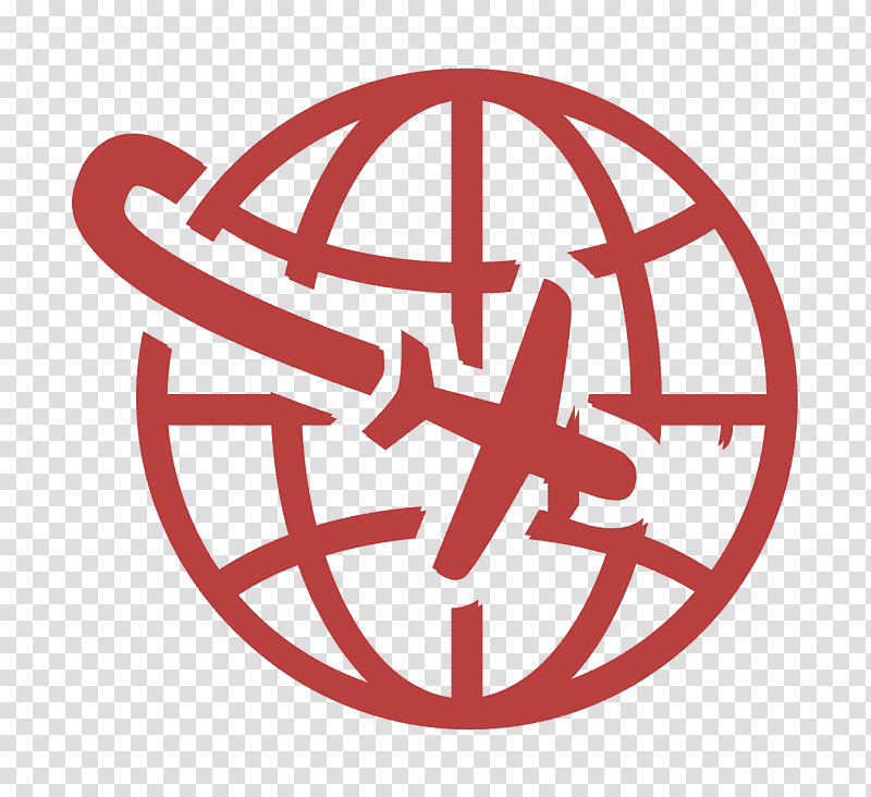 Plane icon transport icon Airplane flight around the planet icon, Earth Icons Icon, Domain Name System, Internet, Share Icon, Server, Name Server transparent background PNG clipart