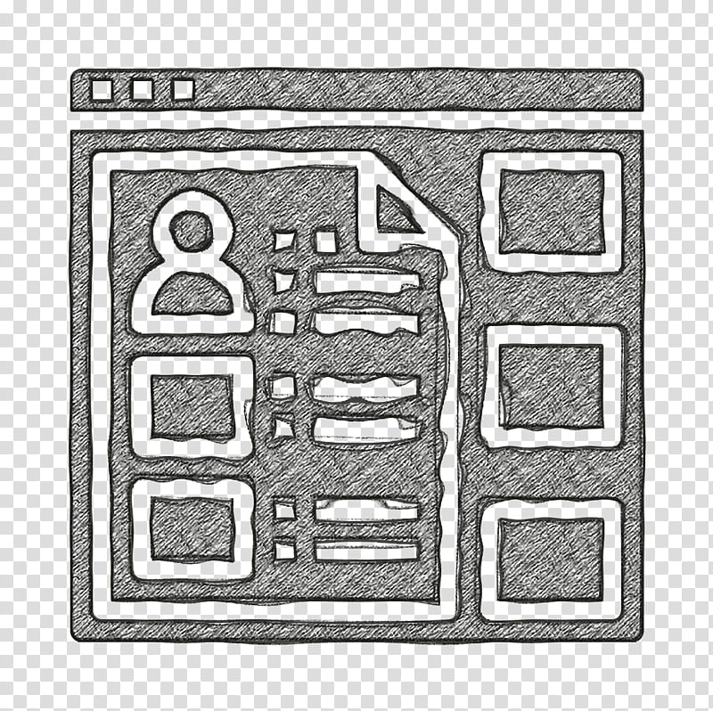 Information icon Hr icon Digital Service icon, Rectangle, Line Art transparent background PNG clipart