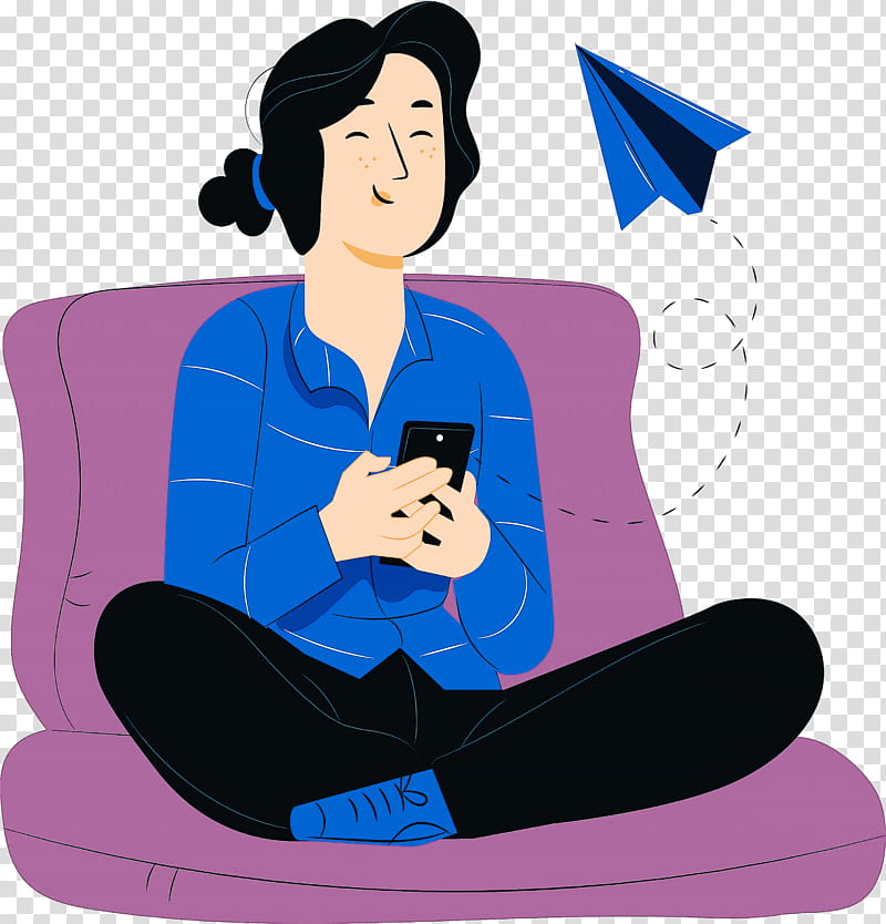 girl playing mobile phone, Computer Graphics, Like Button, Email transparent background PNG clipart