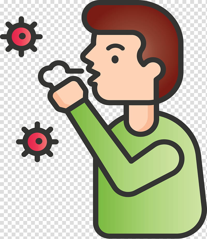 cough coronavirus man, Sick, Cartoon, Finger, Thumb transparent background PNG clipart