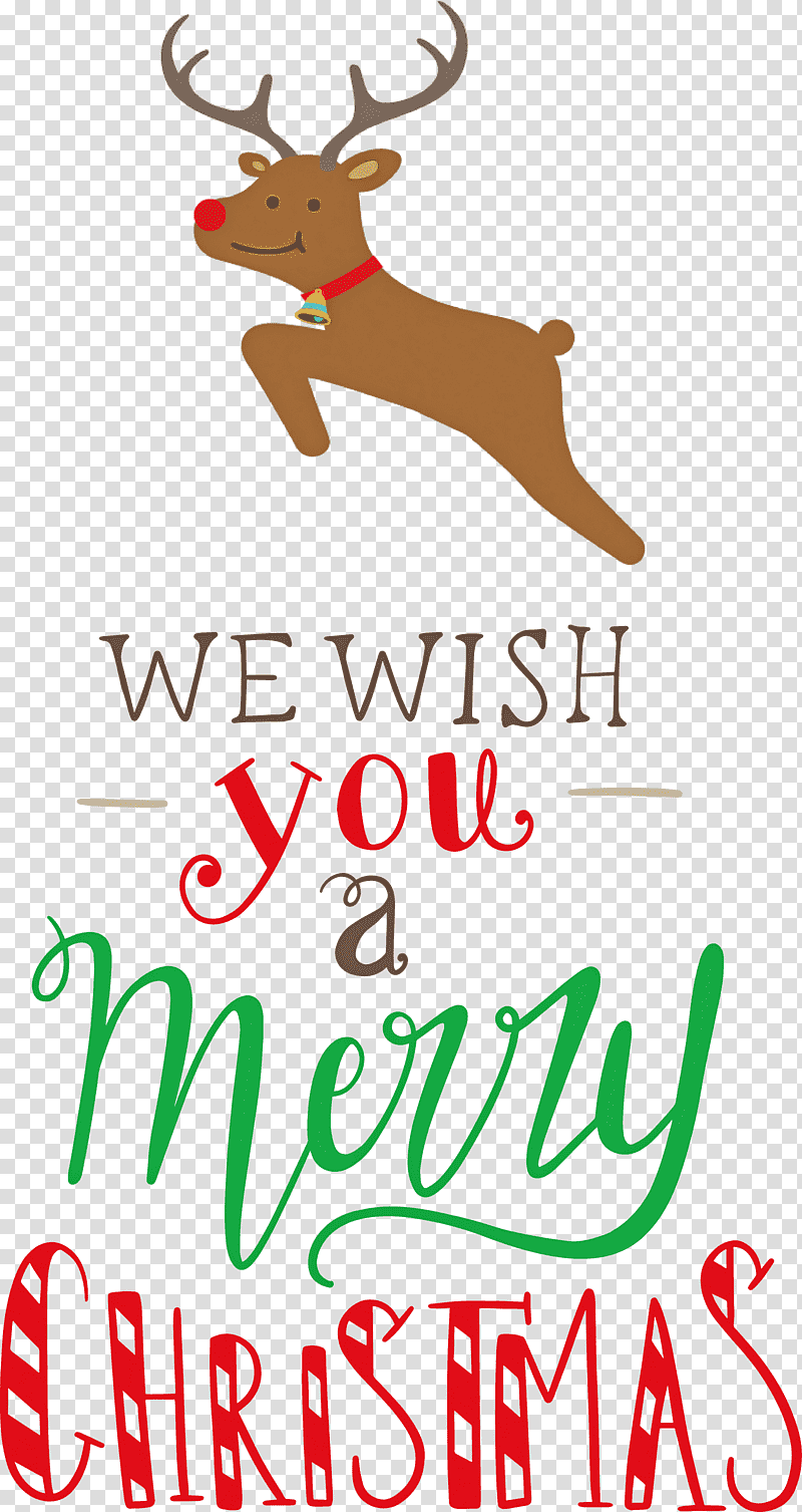 Merry Christmas We Wish You A Merry Christmas, Reindeer, Meter, Line, Science, Mathematics, Biology transparent background PNG clipart