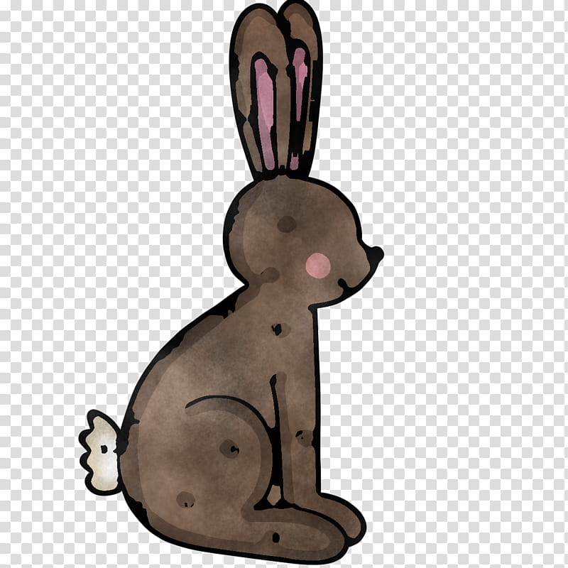 cartoon nose brown animation rabbit, Cartoon, Hare, Rabbits And Hares transparent background PNG clipart