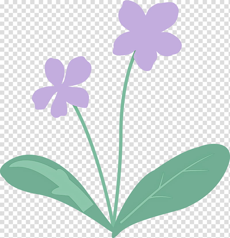 violet flower, Petal, Plant Stem, Leaf, Watercolor Painting, Violaceae, Plants transparent background PNG clipart