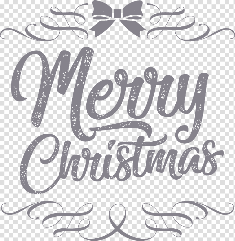 calligraphy handwriting logo font black and white, Merry Christmas, Watercolor, Paint, Wet Ink, Black And White
, Line transparent background PNG clipart