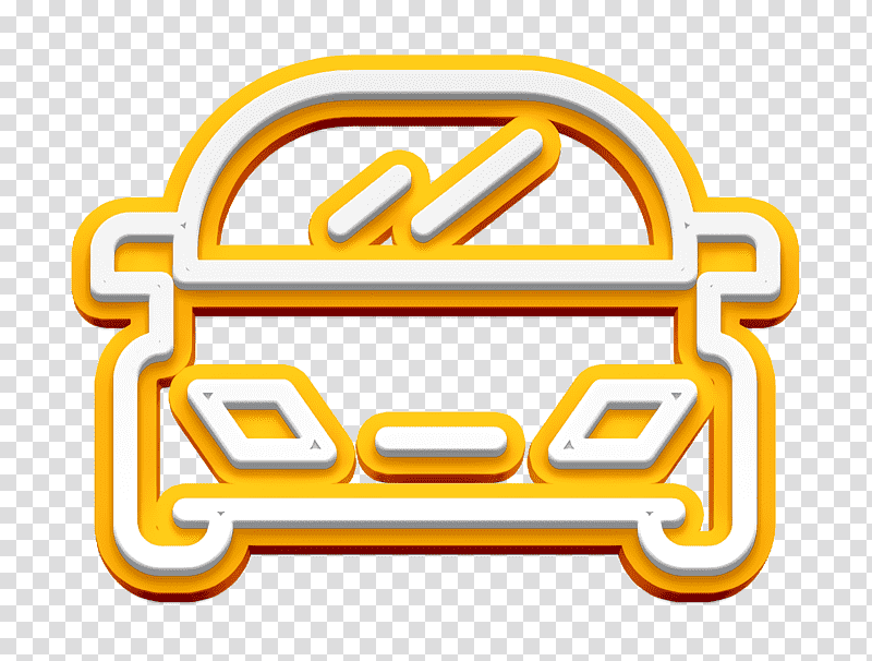 Car icon Auto icon, Yellow, Line, Meter, Symbol, Automobile Engineering, Mathematics transparent background PNG clipart