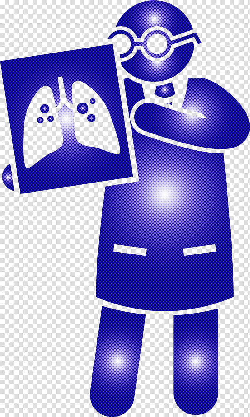 Corona Virus Disease doctor lungs, Electric Blue, Cobalt Blue transparent background PNG clipart