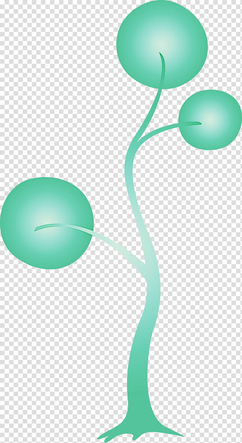 aqua green balloon turquoise teal, Abstract Tree, Cartoon Tree, Tree transparent background PNG clipart