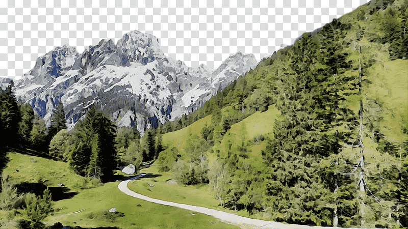 mount scenery alps vegetation biome wilderness, Watercolor, Paint, Wet Ink, Nature Reserve, Valley, National Park transparent background PNG clipart