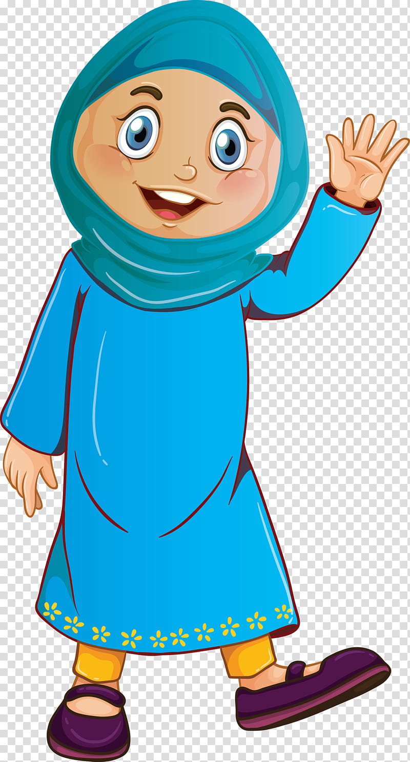 Muslim People, Cartoon, Child, Costume transparent background PNG clipart