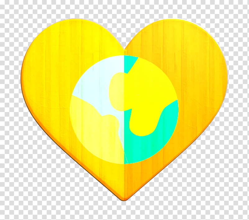 Earth icon Mother Earth Day icon Heart icon, Circle, Computer, Yellow, M095, Analytic Trigonometry And Conic Sections, Mathematics, Precalculus transparent background PNG clipart