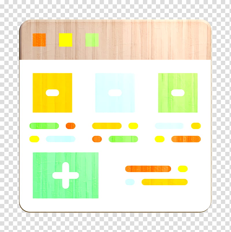 User Interface Vol 3 icon Wordpress icon Add icon, Green, Yellow, Text, Line, Rectangle, Square transparent background PNG clipart