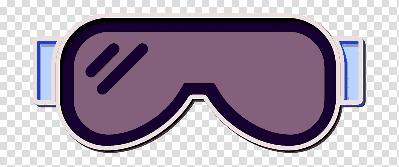 Winter icon Glasses icon, Goggles, Sunglasses, Logo, Violet, Meter, Lavender transparent background PNG clipart