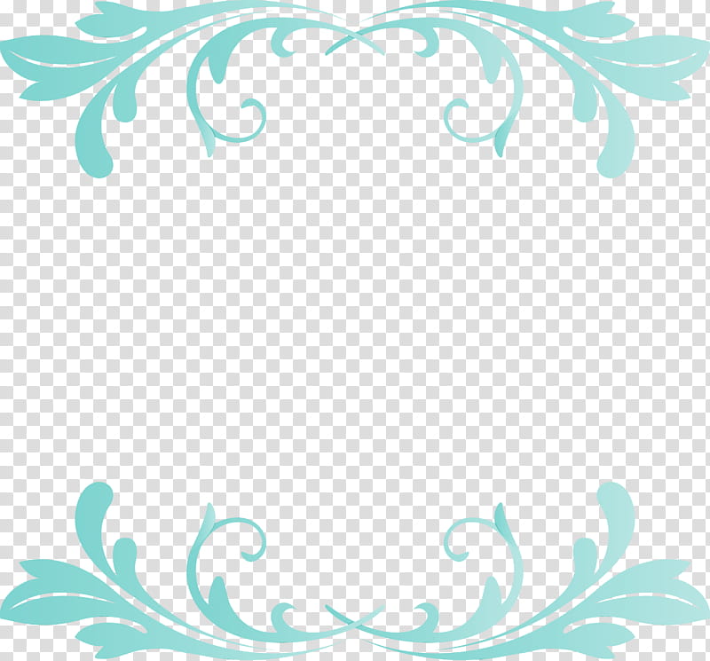 aqua turquoise teal ornament, Wedding Frame, Classic Frame, Watercolor, Paint, Wet Ink transparent background PNG clipart