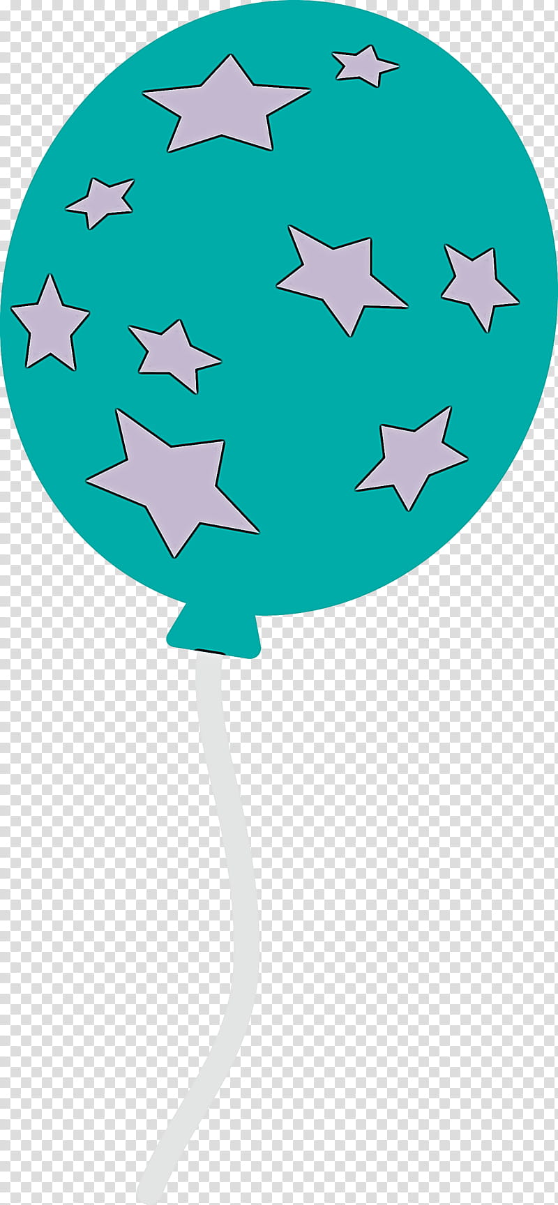 balloon, Turquoise, Star transparent background PNG clipart