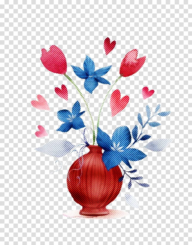 Artificial flower, Red, Plant, Petal, Tulip, Vase, Heart, Branch transparent background PNG clipart