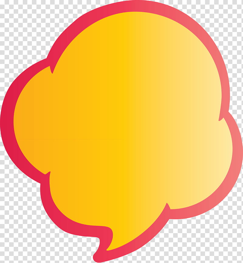 thought bubble Speech balloon, Yellow, Pink, Sticker transparent background PNG clipart