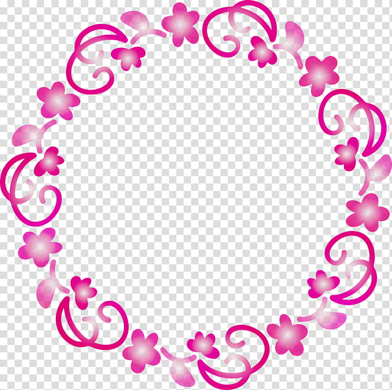 pink heart circle ornament magenta, Spring Frame, Flower Frame, Floral Frame, Leaf Frame, Watercolor, Paint, Wet Ink transparent background PNG clipart