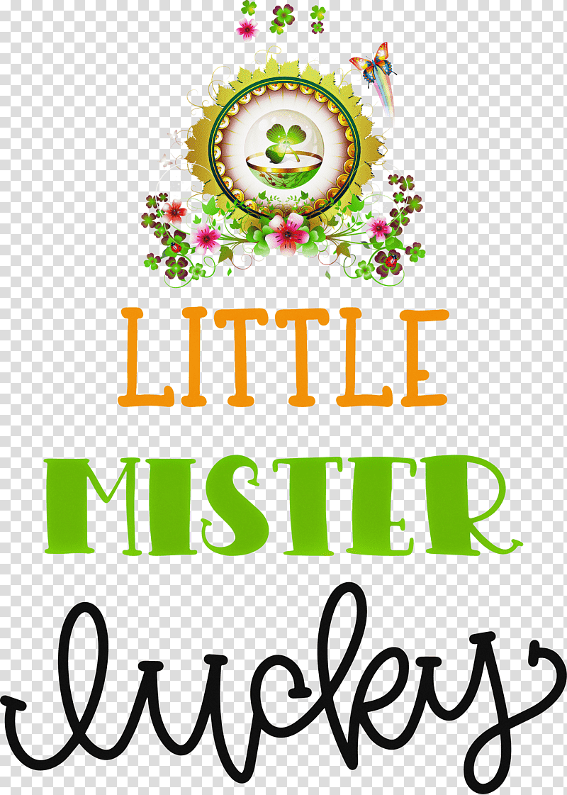 Little Mister Lucky Patricks Day Saint Patrick, Christmas Decoration, Line, Meter, Flower, Mtree, Christmas Day transparent background PNG clipart