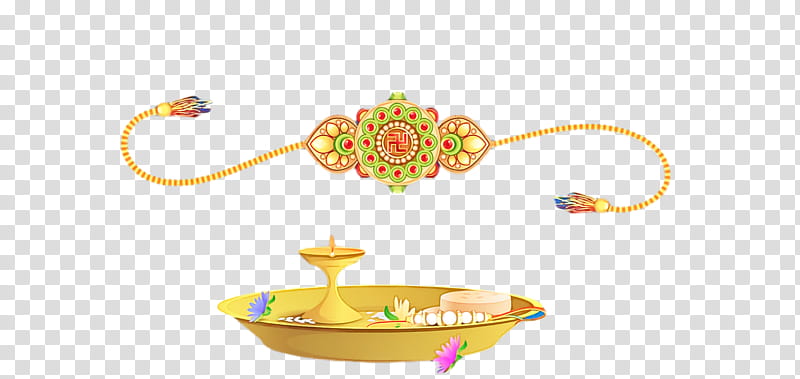 Raksha Bandhan Rakshabandhan Rakhi Pournima, Saluno, Ujjwal Silono, Rakri, Yellow, Tableware transparent background PNG clipart