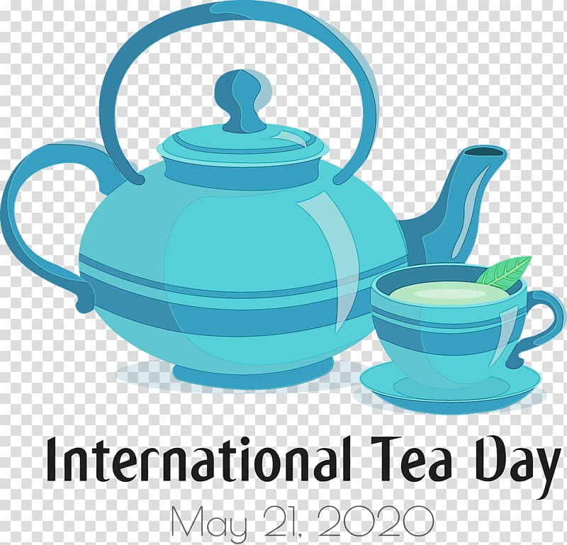 teapot mug tea kettle, International Tea Day, Watercolor, Paint, Wet Ink, Teacup, Stovetop Kettle transparent background PNG clipart