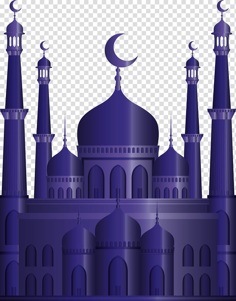 Mosque ramadan kareem, Landmark, Blue, Purple, Architecture, Place Of Worship, Byzantine Architecture, Violet transparent background PNG clipart