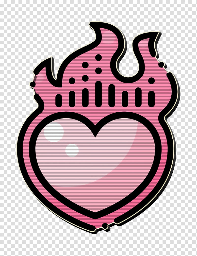 Fire icon Love icon Heart icon, Pink transparent background PNG clipart