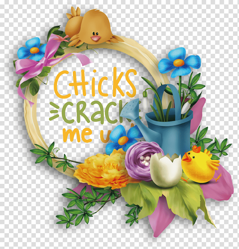 Chicks Crack Me Up Easter Day Happy Easter, Christmas Day, Holiday, Easter Egg, Resurrection Of Jesus, Easter Wreath, Frame transparent background PNG clipart