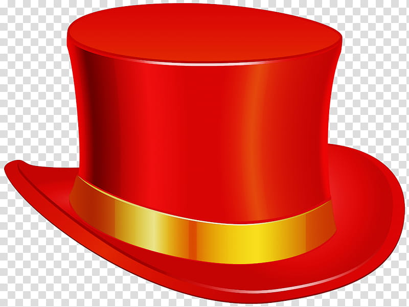 red costume hat costume accessory yellow cylinder, Headgear transparent background PNG clipart