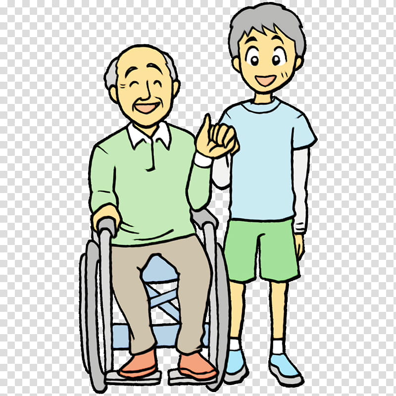 cartoon silhouette social group crowd, Nursing Care, Nursing Cartoon, Old People, Elder, Watercolor, Paint, Wet Ink transparent background PNG clipart