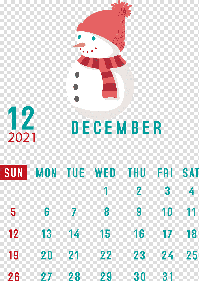 December 2021 Printable Calendar December 2021 Calendar, Logo, Character, Line, Meter, Christmas Day, Calendar System transparent background PNG clipart