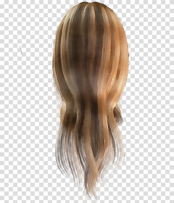 hair hairstyle wig blond brown, Watercolor, Paint, Wet Ink, Brown Hair, Chin, Layered Hair, Long Hair transparent background PNG clipart