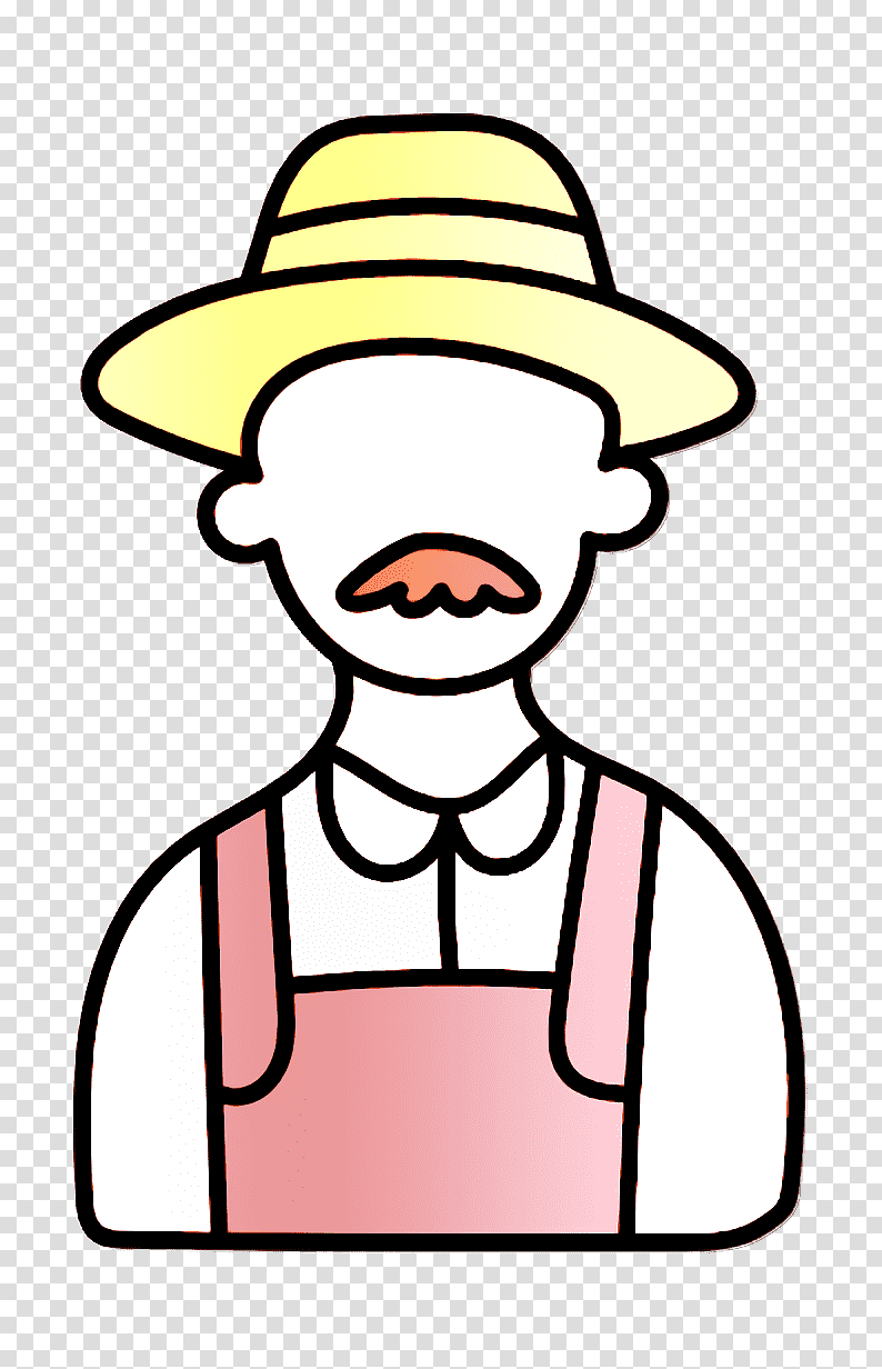 Farmer icon Avatars icon Man icon, Line Art, Royaltyfree, Drawing, Cover Art, , Human Head transparent background PNG clipart