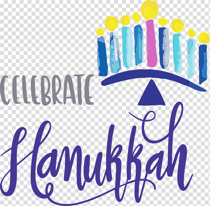Hanukkah, Happy Hanukkah, Watercolor, Paint, Wet Ink, Menorah, Holiday transparent background PNG clipart