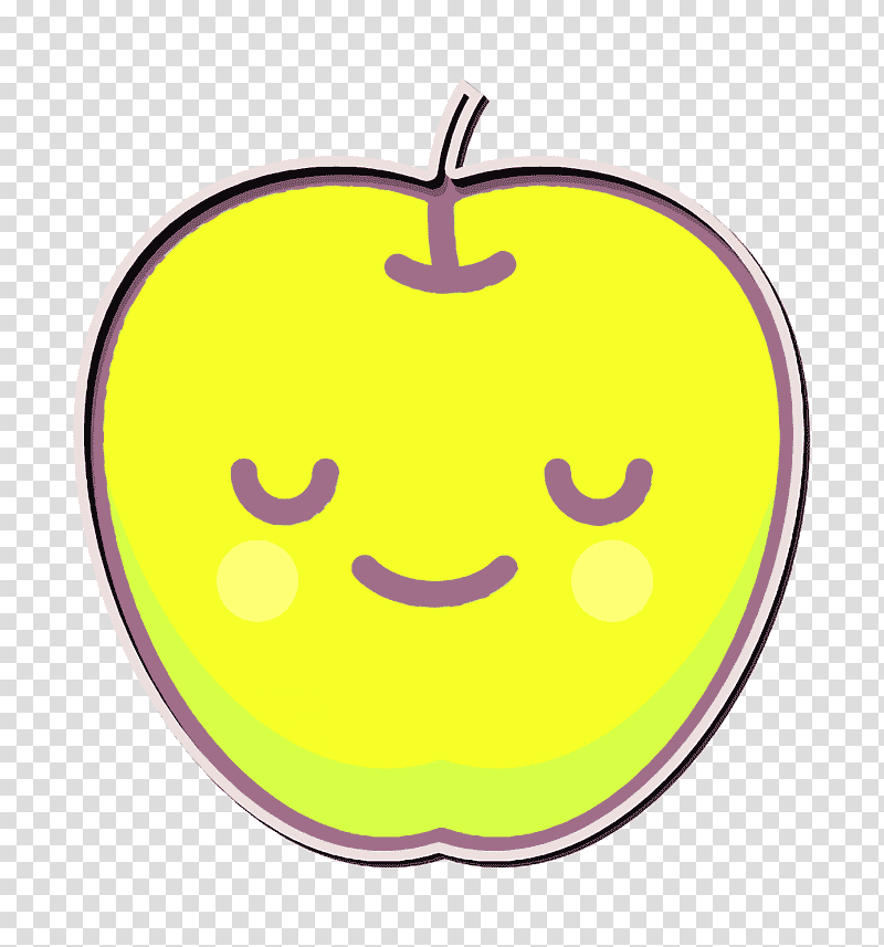 Fruit icon Apple icon Foody icon, Smiley, Emoticon, Yellow, Circle, Happiness, Cartoon transparent background PNG clipart