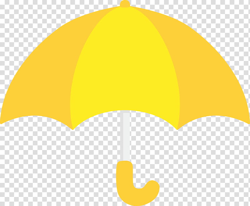 yellow umbrella plant shade, Cartoon Umbrella, Watercolor, Paint, Wet Ink transparent background PNG clipart