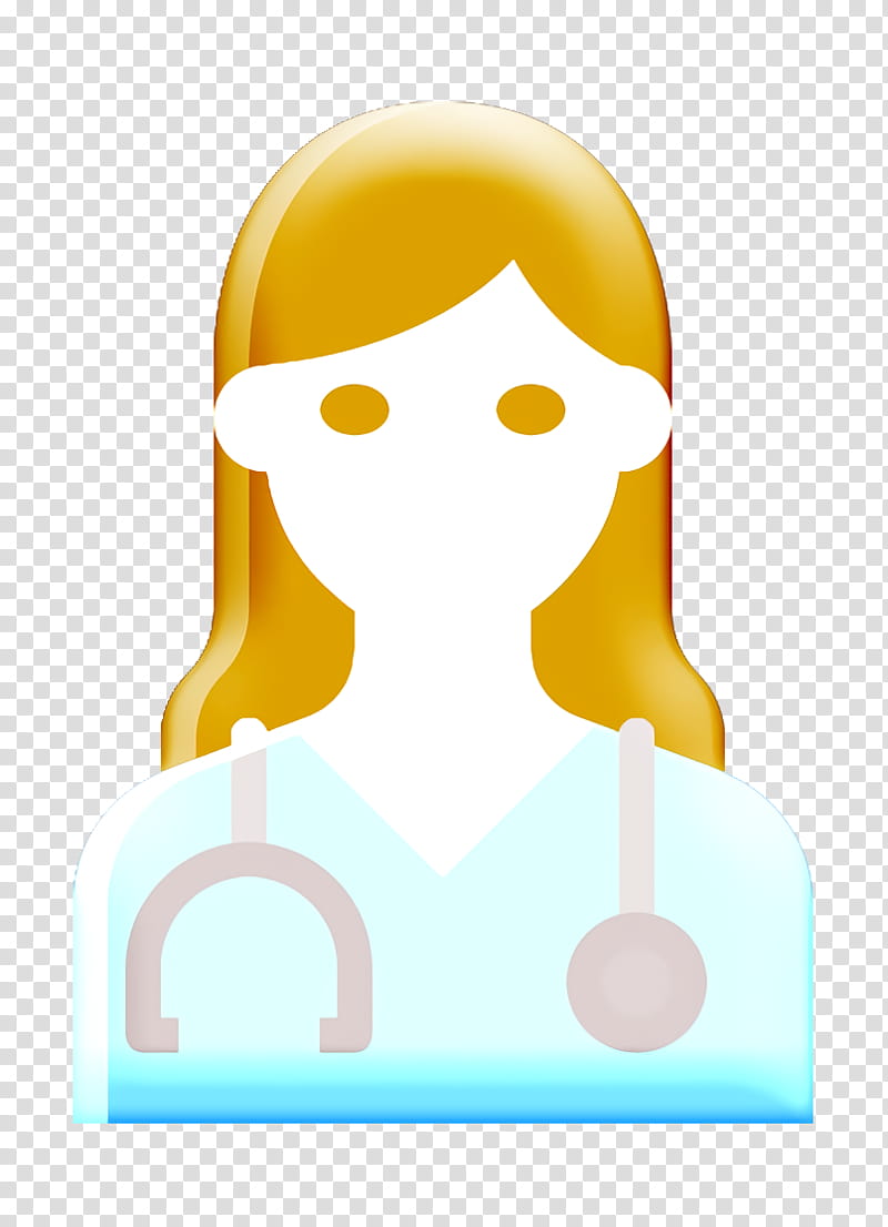 Doctor icon Occupation Woman icon, Yellow, Head, Animation transparent background PNG clipart