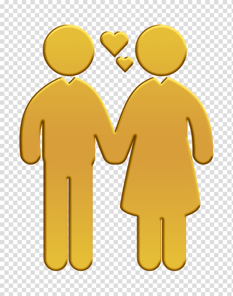 people icon Human Pictos icon Couple of male persons in love icon, Man Icon, Smiley, Yellow, Cartoon, Happiness, Joint transparent background PNG clipart