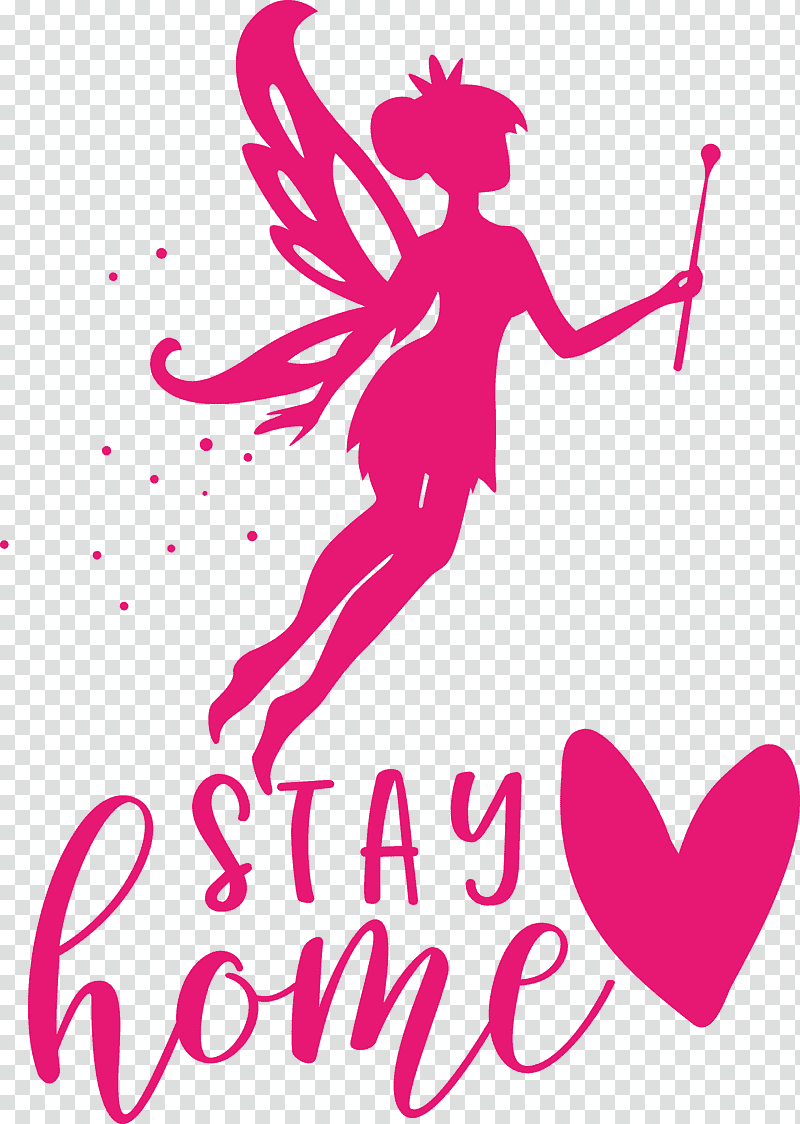 STAY HOME, Cricut, Caluya Design, Fairy, Silhouette, Logo transparent background PNG clipart