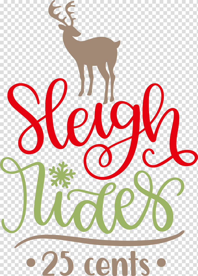 Sleigh Rides Deer reindeer, Christmas , Logo, Meter, Christmas Day, Line, Tree transparent background PNG clipart