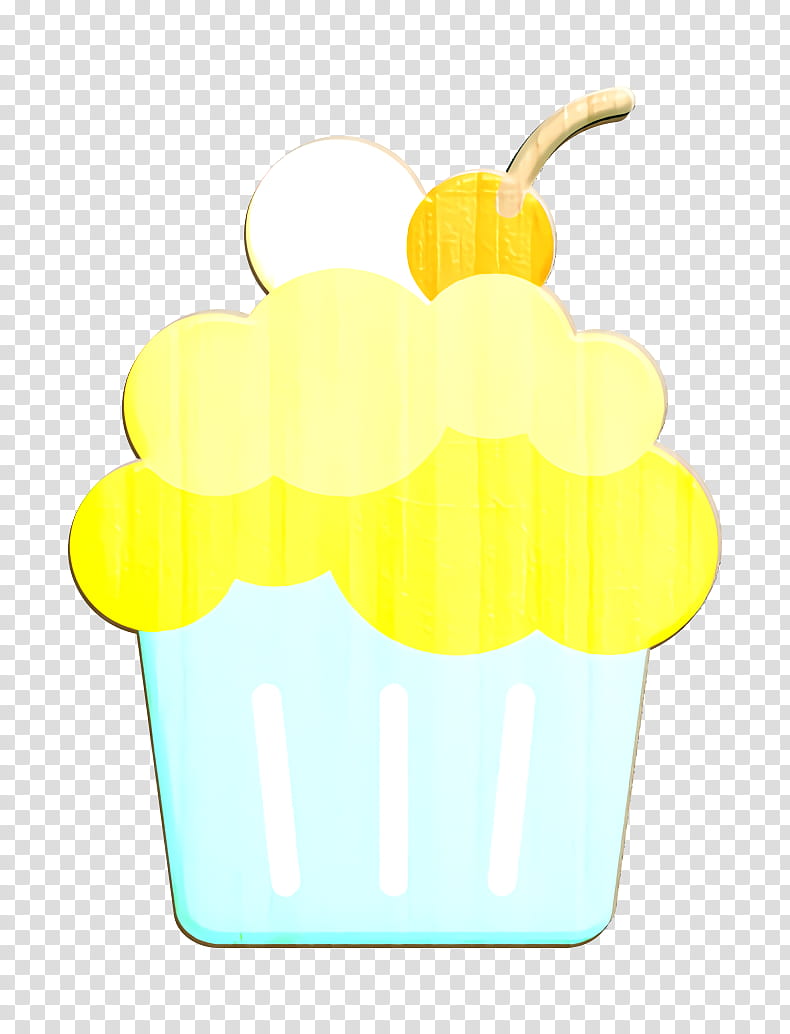 Muffin icon Cupcake icon Fast Food icon, Yellow, Meter transparent background PNG clipart