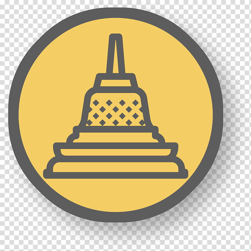 Borobudur Temple Yellow, Prambanan Temple, Stupa, Candi Of Indonesia, Sign, Symbol transparent background PNG clipart