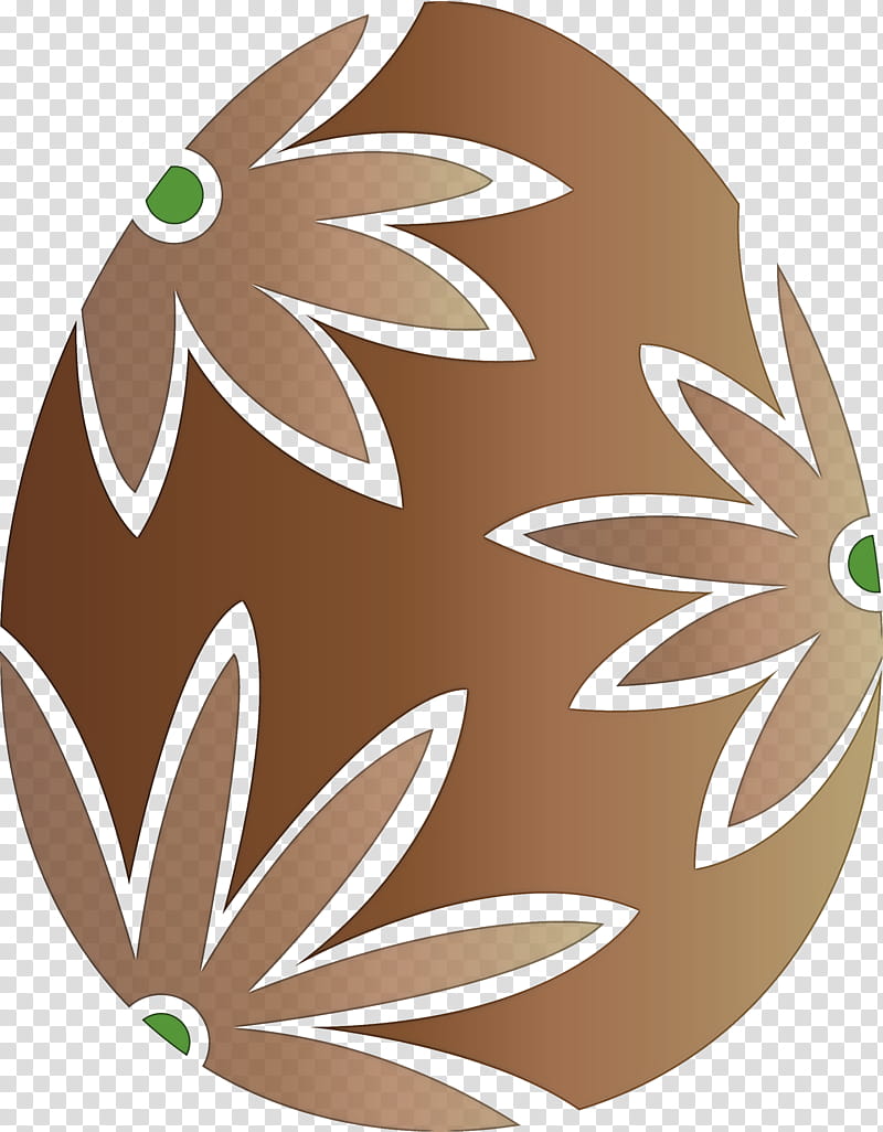 Floral Easter Egg Flower Easter Egg Happy Easter Day, Leaf, Brown, Plant, Grass, Logo, Beige transparent background PNG clipart