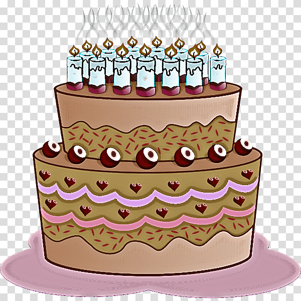 Birthday cake, Buttercream, Cake Decorating, Baking, Sugar Paste, Royal Icing, Baked Good transparent background PNG clipart