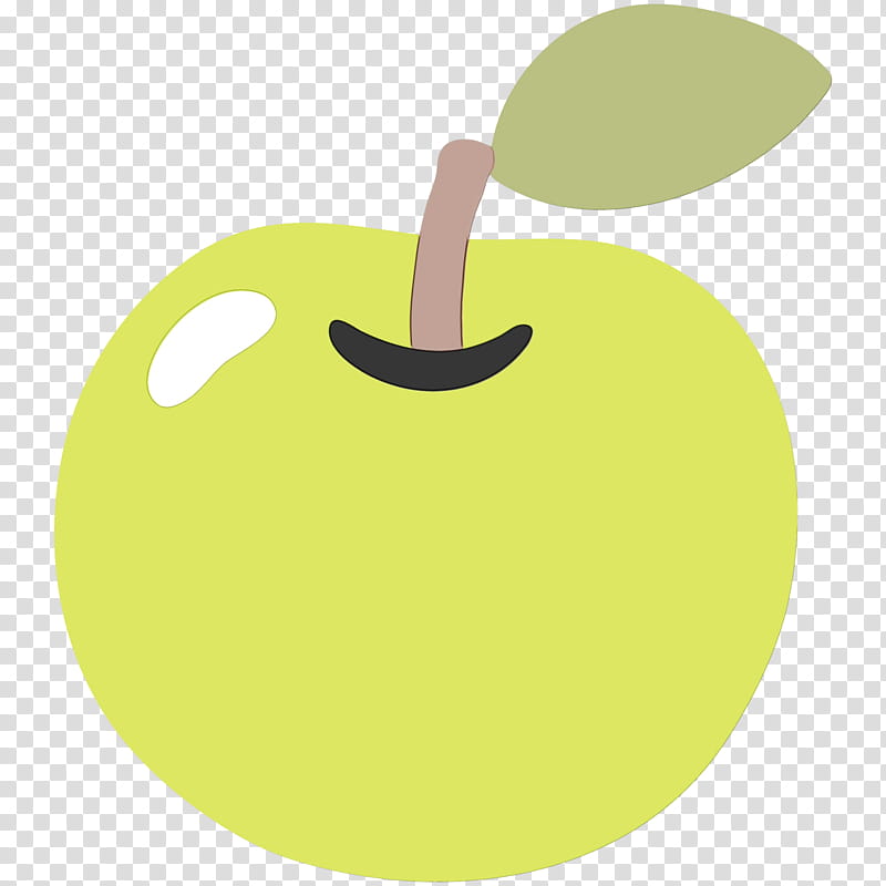 Green Leaf, Fruit, Plant, Apple, Tree, Food, Smile, Malus transparent background PNG clipart