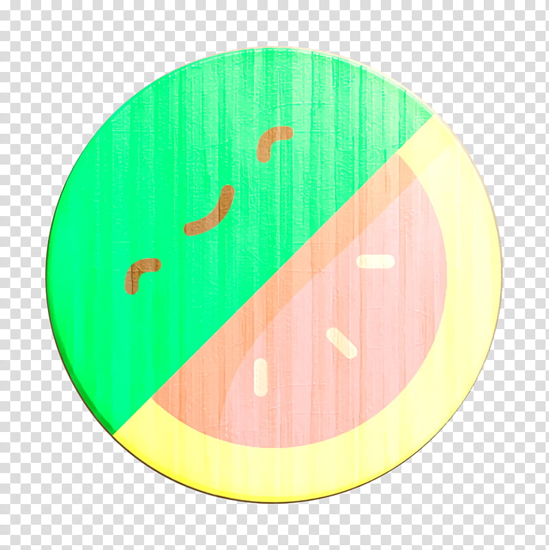 Watermelon icon Summer Food icon, Green, Text, Circle, Red, Pink, Yellow, Line transparent background PNG clipart