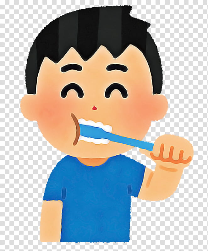 cartoon tooth brushing child, Cartoon transparent background PNG clipart